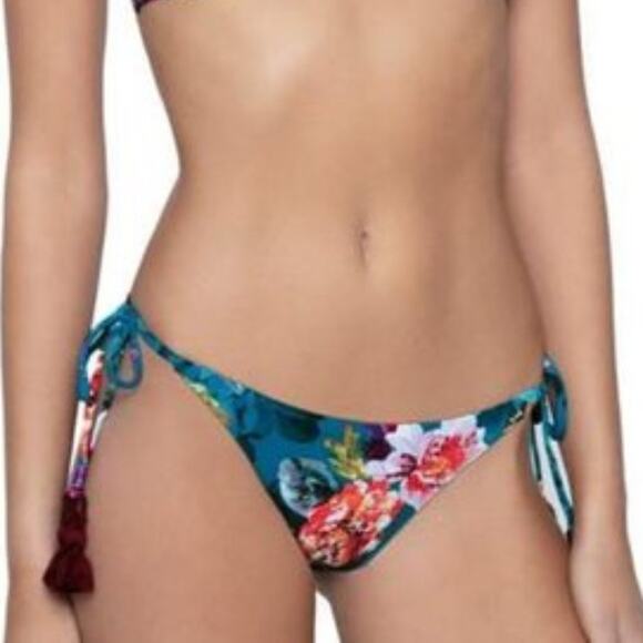 Pilyq Spiritual Bloom Beaded Bikini Bottoms Size Large NWT - Picture 1 of 6